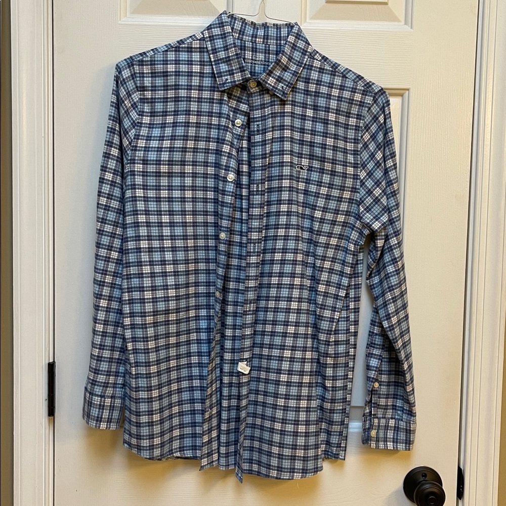 Vineyard Vines Flannel Button Down Shirt Boys XL (18)